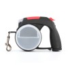 All-in-one Black Retractable Dog Leash Heavy Duty Treat Container Included Portable Design