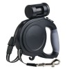 Quick Release Reflective Lighted Retractable Dog Leash Comfortable Handle Durable Design