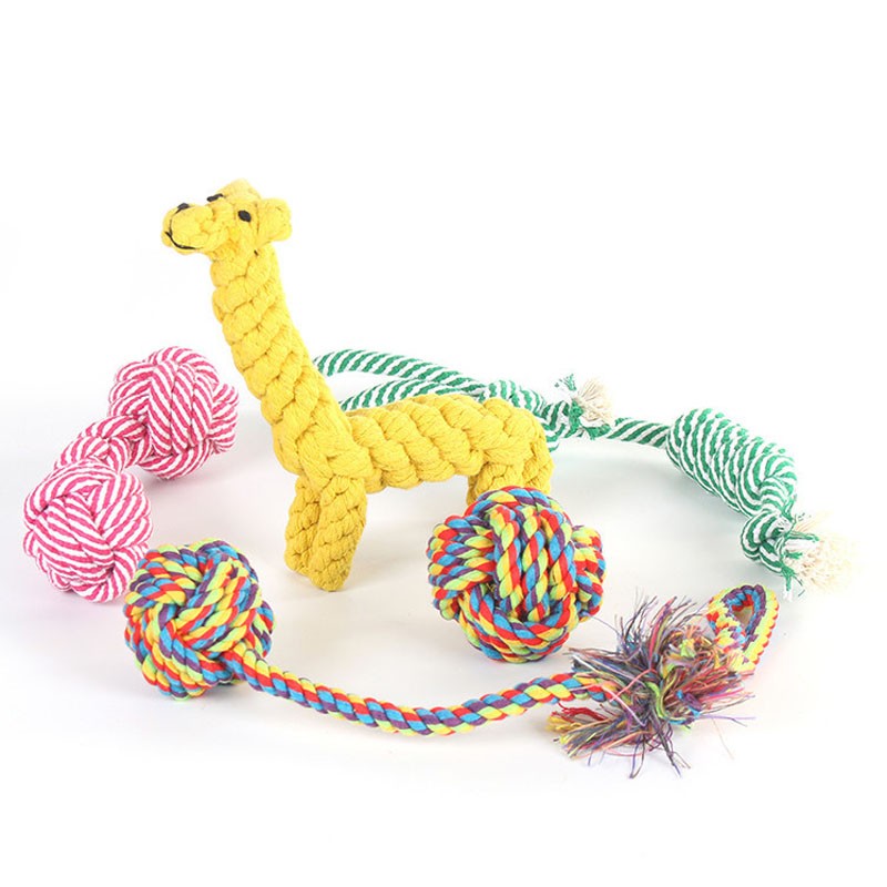 Safe Durable Rope Dog Toys for Puppies 5 Different Designs in One Set