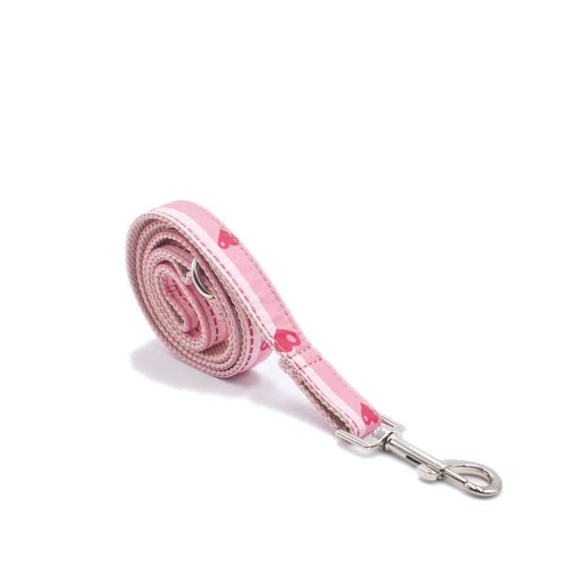 Stylish Pink Dog Leash Control Safety Walking with Comfort Grip