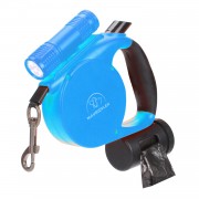 Retractable Dog Leash | Heavy Duty Dog Leash | Dog Leash with Soft Handle Blue