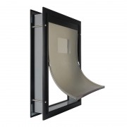 Aluminum Large Dog Door with Sliding Lock Panel | Easy Installation | Magnetic Flap Heavy Duty Dog Door for Dogs Up to 100lbs
