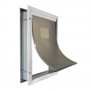 Aluminum Large Dog Door with Sliding Lock Panel | Easy Installation | Magnetic Flap Heavy Duty Dog Door for Dogs Up to 40lbs  Aluminum Large Dog Door with Sliding Lock Panel | Easy Installation | Magnetic Flap Heavy Duty Dog Door for Dogs Up to 40lbs