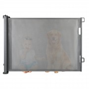 Retractable Dog Gate, Extra Wide Space Saving Mesh Pet Gate 31 Inches Tall, Extends to 62 Inches Wide, Movable Indoor and Outdoor Dog Gates for Doorways, Stairs, Hallways, Banisters and More