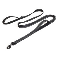 Reflective 2 Soft Handles Heavy Duty Dog Leash Extra Control Durable Webbing