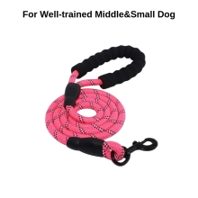 Rotation Free Reflective Dog Leash Climbing Rope Thick Nylon Strong Rubber