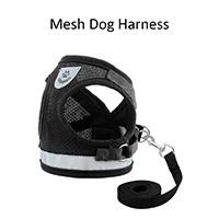 Breathable Comfortable Mesh Dog Harness with Reflective Lines for Increased Safety