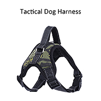 Heavy Duty Tactical Dog Harness with Reflective Strips for Safe Night Walking